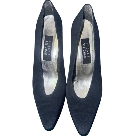 Stuart Weitzman Shoes - Vintage Navy Blue Stuart Weitzman Almond Toe Pumps Size 8B